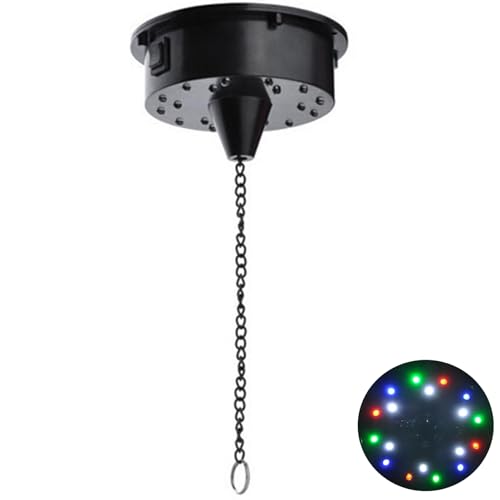 Motor para bola espejada, con cadena, luces LED, interruptor On/Off, rotador activado por sonido, alimentado por baterías, para salas de baile, clubes, KTV y fiestas miniatura 4