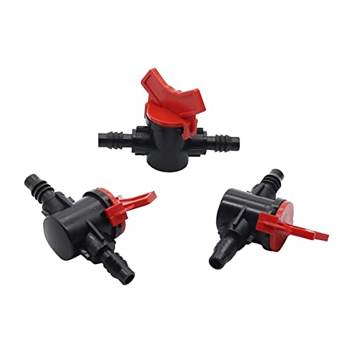 Válvula de manguera de 3/8 pulgadas, llave de corte de dos vías para accesorios de 8-11mm 6