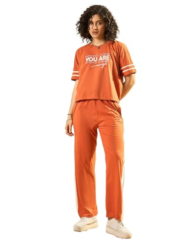 Image of Modeve Women's Cotton Blend Striped Co-Ords Set - Summer Style