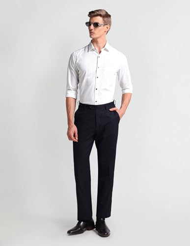 Image of Arrow Slim Fit Mens Formal Shirt - 100% Cotton, Breathable & Comfortable, Full Sleeves Shirts for Men