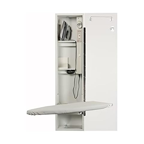 Iron-A-WAY Universal Design ADA Built-In Ironing Center with 42 Inch Swiveling Ironing Board, Electrical System, Hot Iron Storage and Flat White Door-UD42FWU Cover