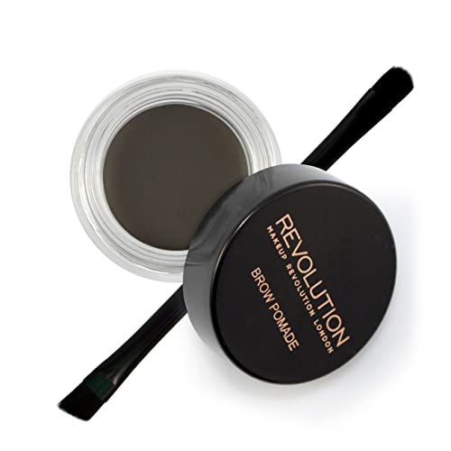 Makeup Revolution Brow Pomade, Waterproof Eyebrow Pomade, Long Lasting With Extreme Hold, Smudge-Proof, Vegan & Cruelty Free, Graphite, 2.5g