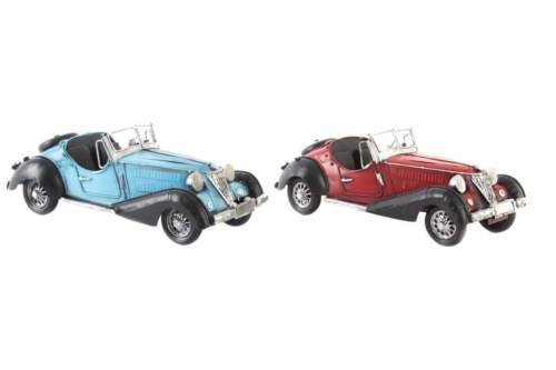 AUTO D'EPOCA MODELLINO CABRIO IN LATTA AUTOMOBILE DA COLLEZIONE 2 COLORI