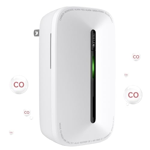 Carbon Monoxide Detectors Plug in, 10-Year Battery Powered CO Detector