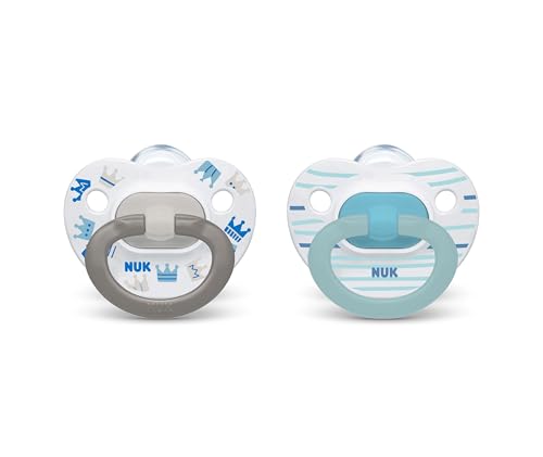 Image of NUK | Orthodontic Pacifiers | Pink-Powder Pink | 6-18 Months | Best Pacifier for Breastfed Babies | BPA Free | Shaped to Soothe Just Like Mom | 2-Pack