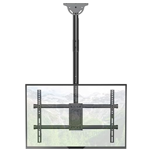 WALI Ceiling TV Mount, Full Motion Adjustable TV Mount Bracket Fits Most Ultrawide LED, LCD, OLED 4K TVs 37 to 70 inch, up to 110lbs, VESA 600x400mm (CM3770), Black