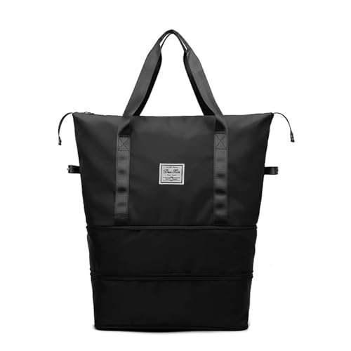 Kulken Bag, 2025 New Large Capacity Travel Bag - Universal Wheel Removable, Tote Bag with Storage Space-Black