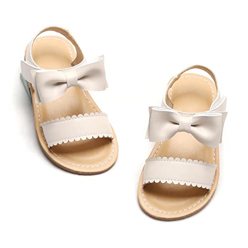 Image of Felix & Flora Toddler Girl Sandals - Little Girl Easter Dress Shoes Lightweight Open Toe Beach Holiday Flats