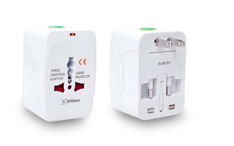 anmaara creation 2 usb universal travel adapter with built in dual usb charger ports plug international travel adapter all in one portable travel adapter