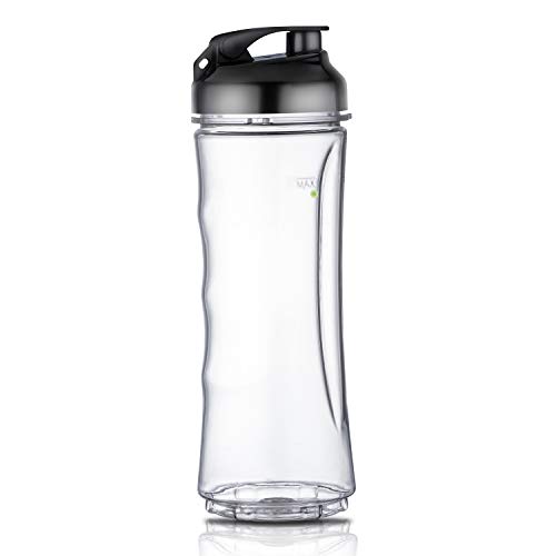 La Reveuse 18 oz BPA-Free Portable Sports Bottle Cup with Travel Lid Fits 300W Blender