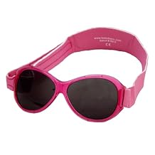Baby BanZ Little Girls Retro Kidz Sunglass, Flamingo Pink, 2-5 Years