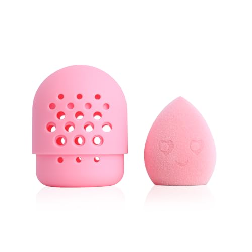 Image of PAC Mrs. Bounce (1 Pc)| Beauty Blender Makeup Sponge for Face Makeup | Velvet Soft Water Drop Shape for Foundation, Creams & Powders with Case | For All Skin Types - Soft, Reusable & Washable (Blue)