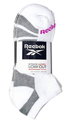 Reebok Ladies Cushion Low Cut Socks (8 Pack) (White)2