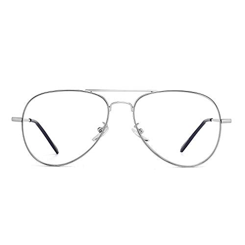 Image of Roshfort Lucky Bhaskar Zero Power Blue Cut Computer Glasses | Anti Glare, Lightweight & Blocks Harmful Rays | UV Protection Specs | Men & Women | Large | German101