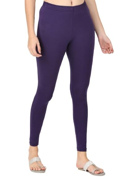 Image of Robinbosky Premium Stretchable Cotton Ankle Legging for Women | Suitable for Formal wear & Casual wear | High-End Elastic Makes The Leggings Squat Proof and Durable for Travel, Yoga, & Workout.