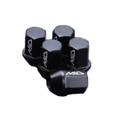 RAYS(レイズ) MID DURA-NUTS ジュラルミンロックナット L35 1SET(ロックナット4個+L41キーアダプター1個) (ブラック, M12×1.25 19HEX)