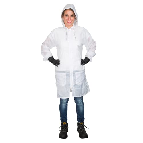 Colad White Lightweight Durable Nylon Protective Spray Paint Lab Coat (XX-Large)