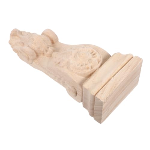 Ménsula de madera de estilo europeo elegante con tallado ornamental detallado ifundom