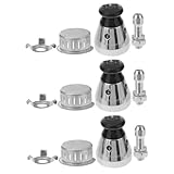 Garneck 3 Juegos Repuestos Válvulas de Seguridad para Olla Presión de Aluminio Válvula Limitadora Tubo de Escape y Cubierta Antiobstrucción Compatibles y Desmontables Fáciles de Limpiar y