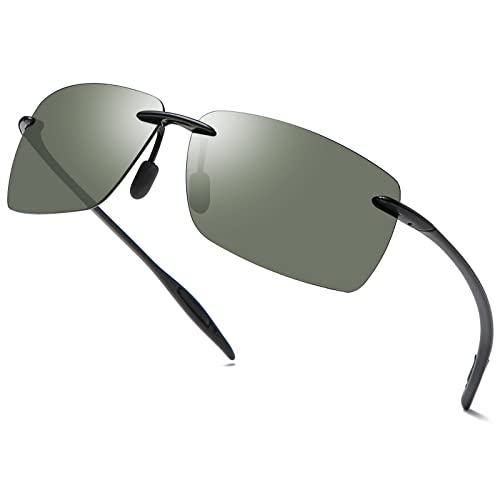 Image of Mens Sunglasses Polarized Frameless z87 Safety Sun Glasses For Women UV400 Anti Glare Mirror Mztrix Bex Sunglasses