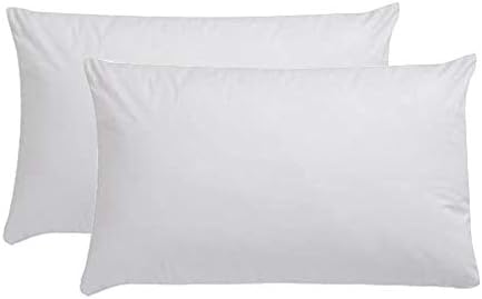 Non-Allergenic Polycotton Hollowfibre Pillows - Soft Sleeping Polyester Bed Pillow Pair, Hypoallergenic Case, Hotel Quality Pillows, Dust-Mite Resistant (Pack of 2)
