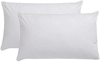 Non-Allergenic Polycotton Hollowfibre Pillows - Soft Sleeping Polyester Bed Pillow Pair, Hypoallergenic Case, Hotel Quality Pillows, Dust-Mite Resistant (Pack of 2)