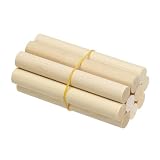 PATIKIL 10 Pcs 9/16 x 4 Pollone In Legno Per Artigianato Colore Naturale