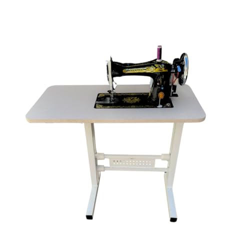 Mesa Bancada Para Maquina de Costura Portátil Tampo Aberto Singer Vigorelli com Gaveta Altura Regulavél Pés Branco Mesa Bancada Para Maquina de Costura Portátil Tampo Aberto Singer Vigorelli com Gaveta Altura Regulavél Pés Branco