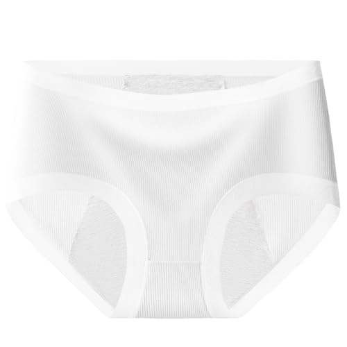 Genérico Vestido sin tirantes rosa ropa interior fisiológica a prueba de fugas para mujer, suave y transpirable Leggings Embarazo opaco, blanco, XL