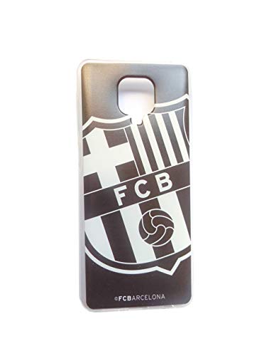 FCB Funda para XIAOMI Note 9S del Barcelona para Proteger tu móvil. Carcasa para XIAOMI de Silicona Flexible con Licencia Oficial de FC Barcelona. (Negro)