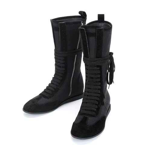 Womens Lace Up Sport Boots Fashion High Top Sneakers Casual Athletic Streetwear Shoes2