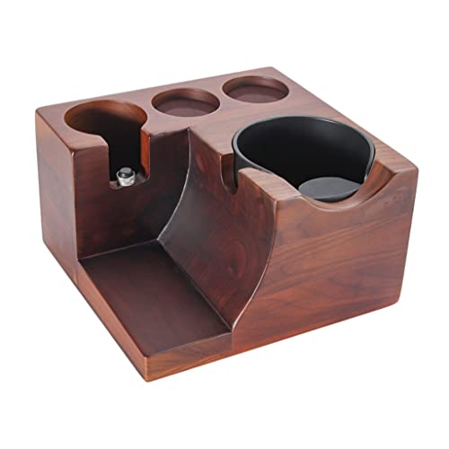JYJZHX KFJDQDL Filtro de café de Madera Soporte de manipulto Espresso Tamper Mat Stand Stand Slag Caja Accesorios de…