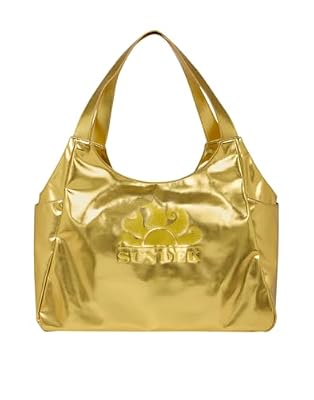 SUNDEK Borsa Shopper Laminata con Logo (Gold)