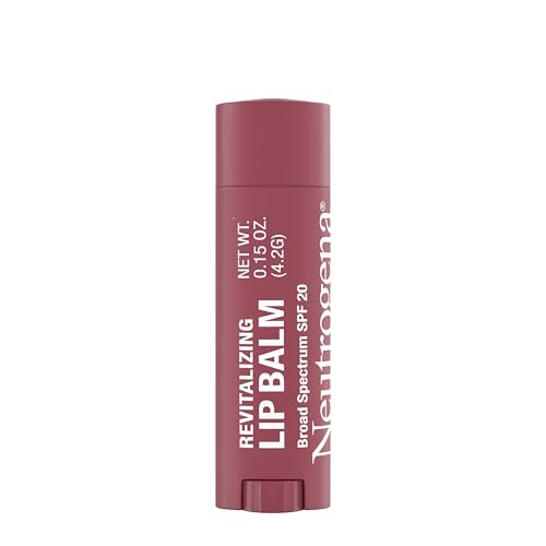 Neutrogena Revitalizing Tinted Lip Balm with SPF 20, Hydrating Tinted Lip Care with Sunscreen, Moisturizing Sheer Tint for Softer, Healthier-Looking Lips, Sheer Fresh Plum 60, 0.15 oz