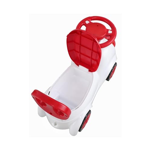 Image of kidsROAR Push Ride On Car for Kids 1-5 Years | Baby Push Car with Music, 3D Lights & Backrest | Premium Ride On Toy Supports Up to 35kg (Tiger, RED)