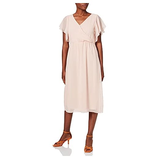 Vila Viflara S/S klänning/Dc klänning för kvinnor, Rosa (rosenrök), 36 SE