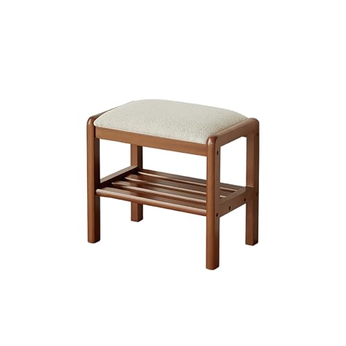 Étagère à chaussures en bois meuble de rangement avec assise