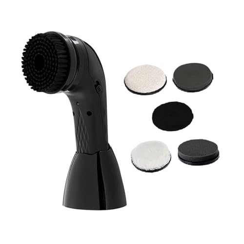rockible Electric Shoe Polisher Machine with Adjustable Speed USB Leather Care Cleaning Kit Automatic Shoe Shine Kit for Sofa, black