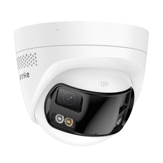 ANNKE Caméra de Surveillance Extérieure POE à Double Objectif, Vue 180°, 6MP, Vision Nocturne Couleur, Détection Personne/Véhicule, Audio Bidirectionnel, Emplacement pour Carte SD
