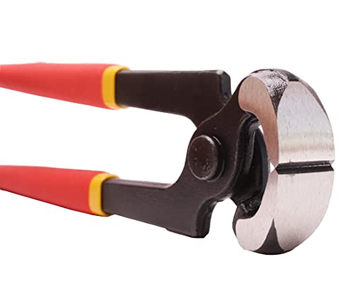 LONG RIVER Hoof Nipper 8" - Horse Farrier Tool for Goats Sheep Pigs,Farrier Nippers with Plastic Grip. (8")