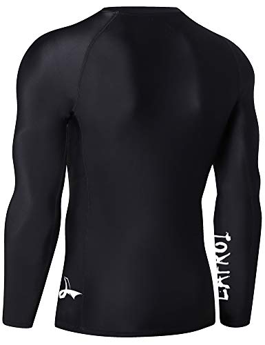 LAFROI Men's Long Sleeve UPF 50+ Baselayer Skins Performance Fit Compression Rash Guard-CLYYB