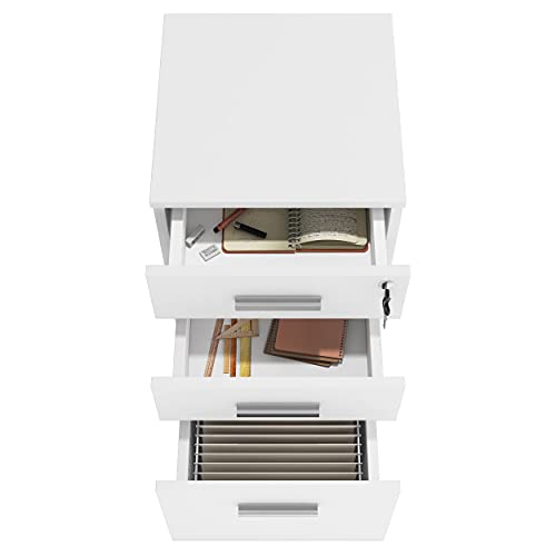 Modern Design By Crafts & Comfort M-MEX-13W Lazio 26 Inch File Cabinet With Lock - Filing Cabinet For Home And Office thumb #7