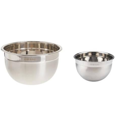 Juego de 2 tazones de acero inoxidable Tovolo 3.5 y 1.5 cuartos miniatura 1