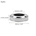 UTALIND 6 Pcs Stainless Steel Flange Pipe Cover Escutcheon Plate, Plumbing Wall Cover for Tube Ladder Handrail Guardrail (Fit for Dia: 52 x 88 mm/2.05