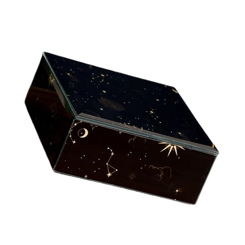 SANRLO Versatile Jewelry Storage Box Stylish Glass Jewelry Container Strorage Box for Rings and Necklaces Collection