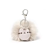 GUND Pusheen Poof Backpack Clip Stuffed Animal Cat Plush, Gray, 4