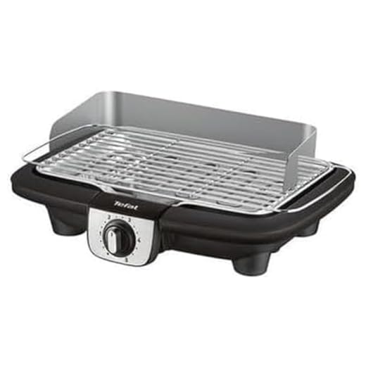 Tefal BG90A810 Easy Grill Grigliatutto, 2300 W, Termostato Regolabile, Vassoio di Raccolta Acqua, Riduzione Odori, acciaio-nero