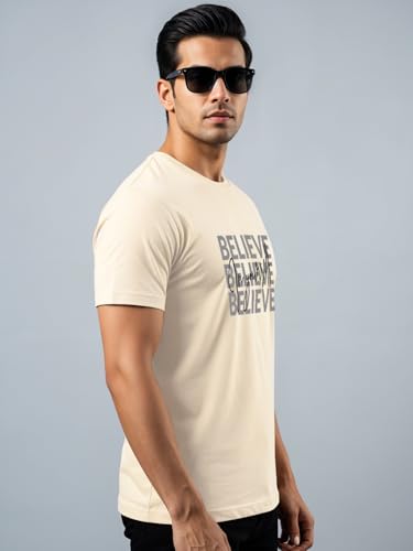 Image of ADRO Tshirt for Men | Printed T Shirt for Men | 100% Cotton Regular Fit T-Shirt |Printed T Shirt