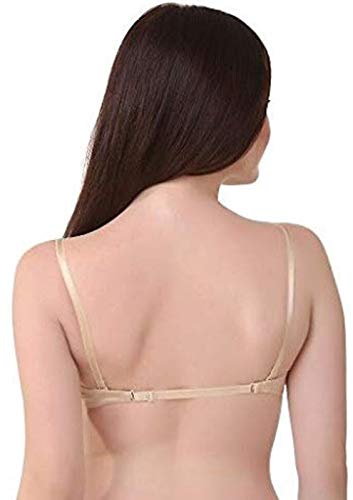 Image of Brachy Women's Poly Cotton Padded Wired T-Shirt, Push-Up Bra (BCA FOPPAN020 32B Beige Beige 32B)