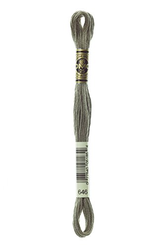Image of DMC 117-646 Six Stranded Cotton Embroidery Floss, Dark Beaver Gray, 8.7-Yard